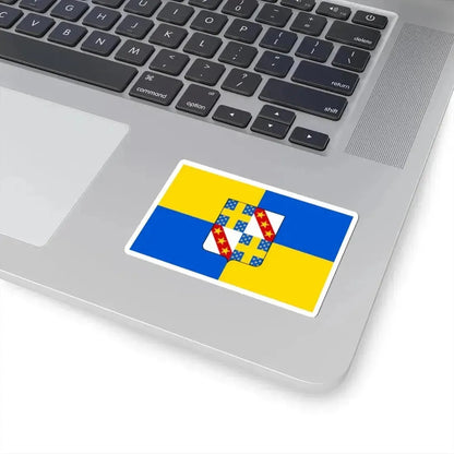 Flag of Gesves (Belgium) STICKER Vinyl Kiss-Cut Decal - The Sticker Space