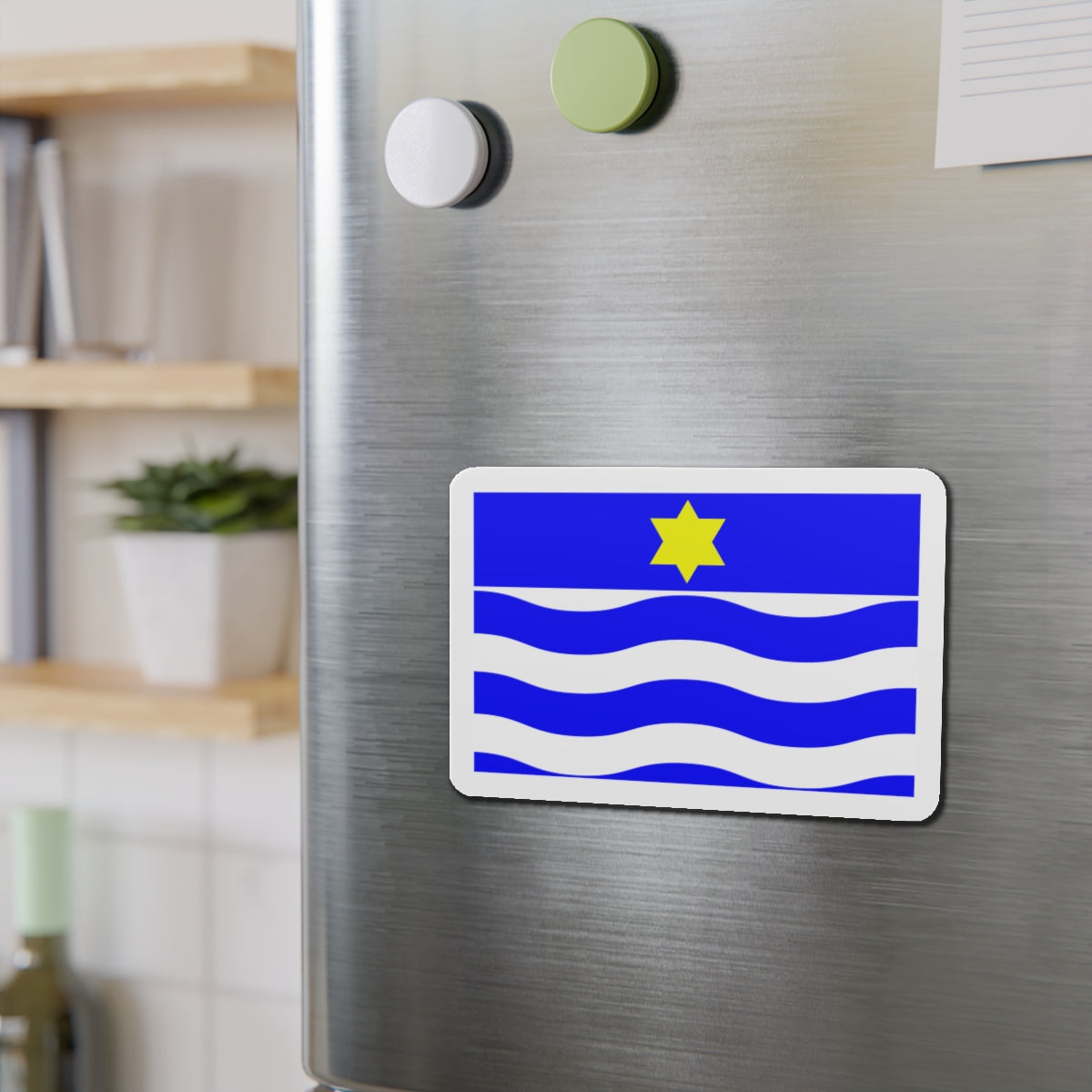 Flag of Għajnsielem Malta - Die-Cut Magnet-The Sticker Space