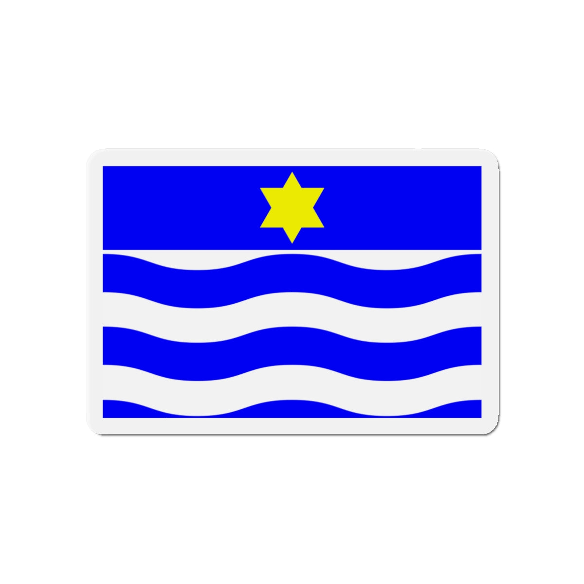 Flag of Għajnsielem Malta - Die-Cut Magnet-4" x 4"-The Sticker Space