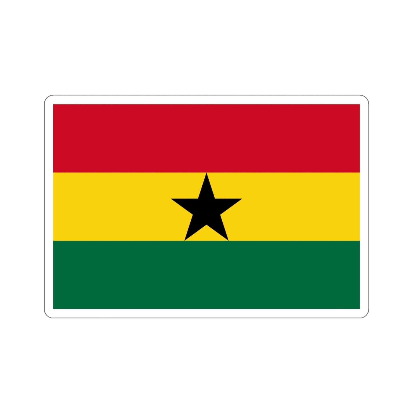 Flag of Ghana STICKER Vinyl Die-Cut Decal-4 Inch-The Sticker Space