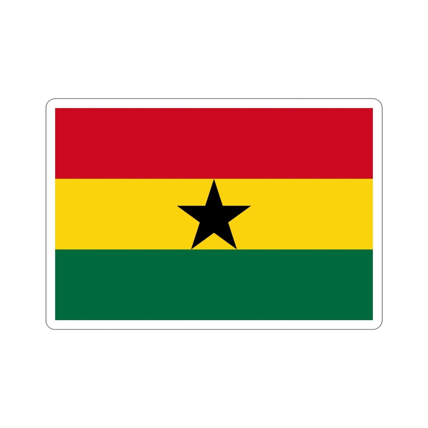 Flag of Ghana STICKER Vinyl Die-Cut Decal-6 Inch-The Sticker Space