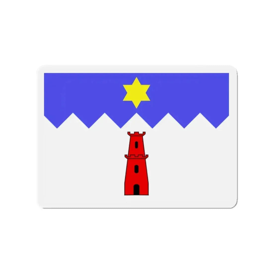 Flag of Gharb Malta - Refrigerator Magnet 2 Inch - The Sticker Space