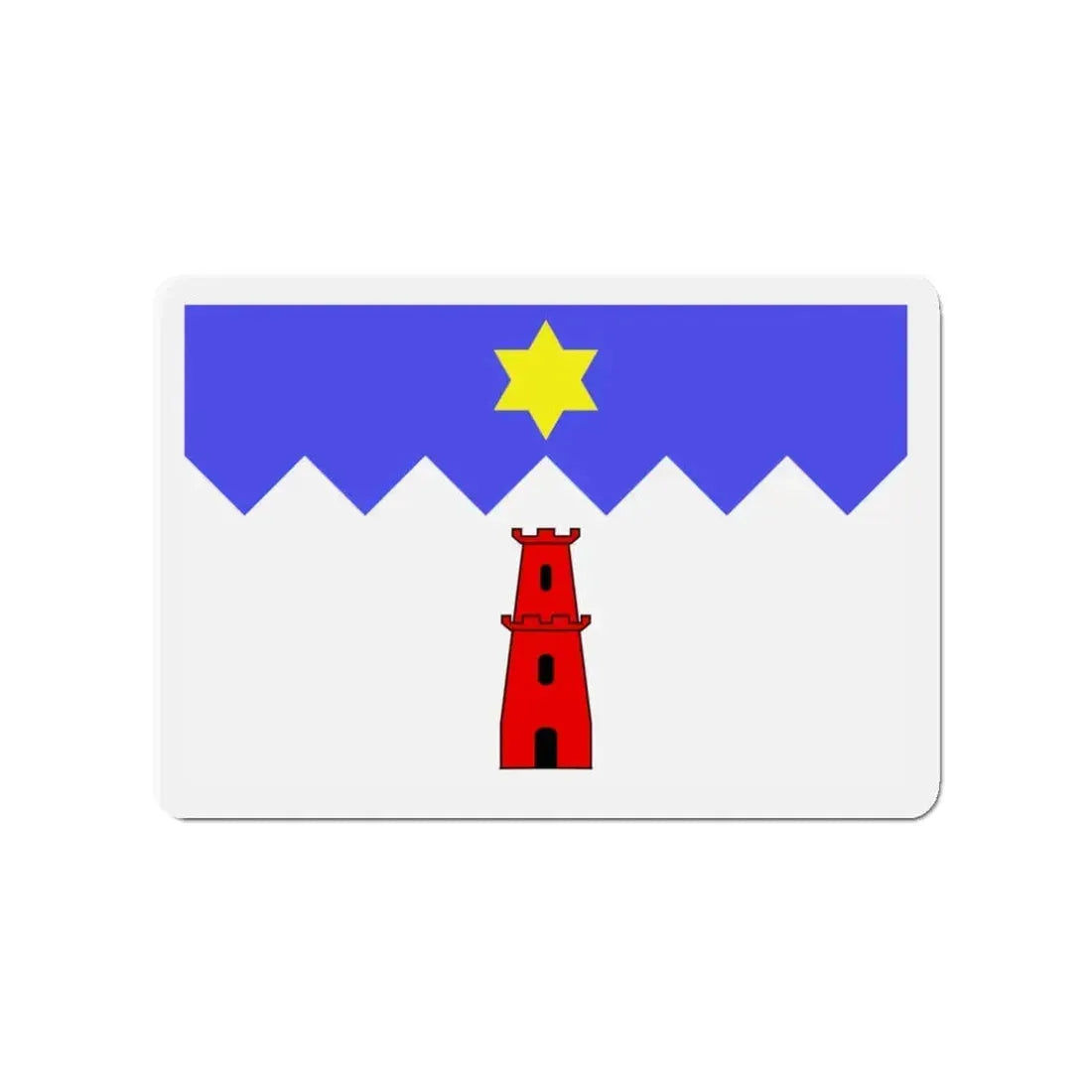 Flag of Gharb Malta - Refrigerator Magnet 3 Inch - The Sticker Space