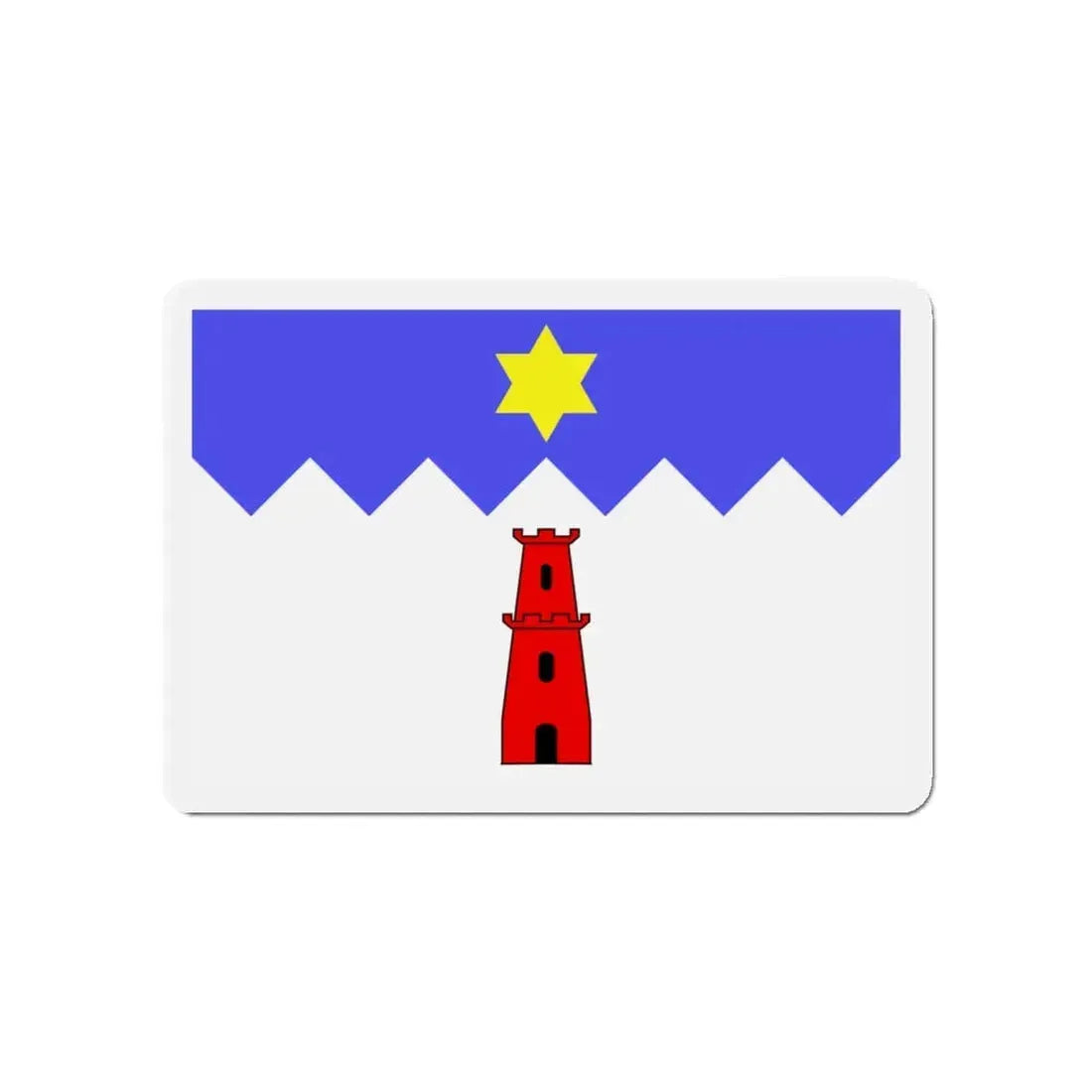Flag of Gharb Malta - Refrigerator Magnet 4 Inch - The Sticker Space
