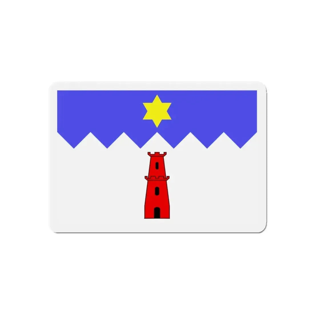 Flag of Gharb Malta - Refrigerator Magnet 5 Inch - The Sticker Space