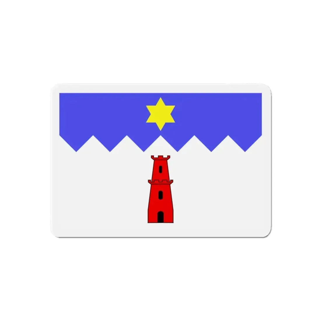 Flag of Gharb Malta - Refrigerator Magnet 6 Inch - The Sticker Space