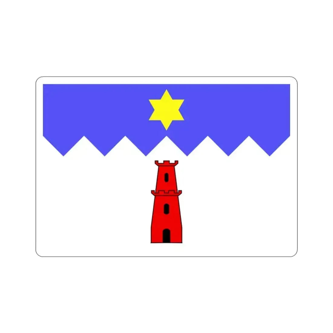 Flag of Gharb Malta STICKER Vinyl Die-Cut Decal 2 Inch - The Sticker Space