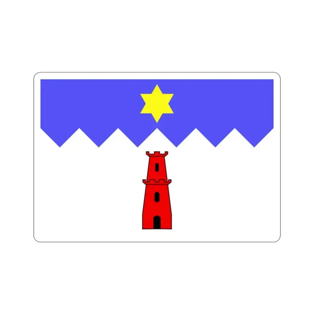 Flag of Gharb Malta STICKER Vinyl Die-Cut Decal 2 Inch - The Sticker Space