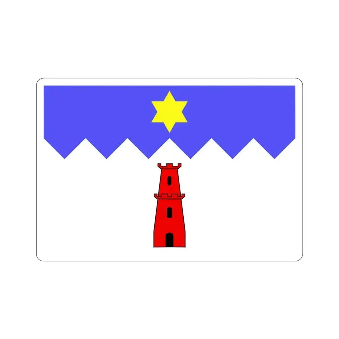 Flag of Gharb Malta STICKER Vinyl Die-Cut Decal 3 Inch - The Sticker Space