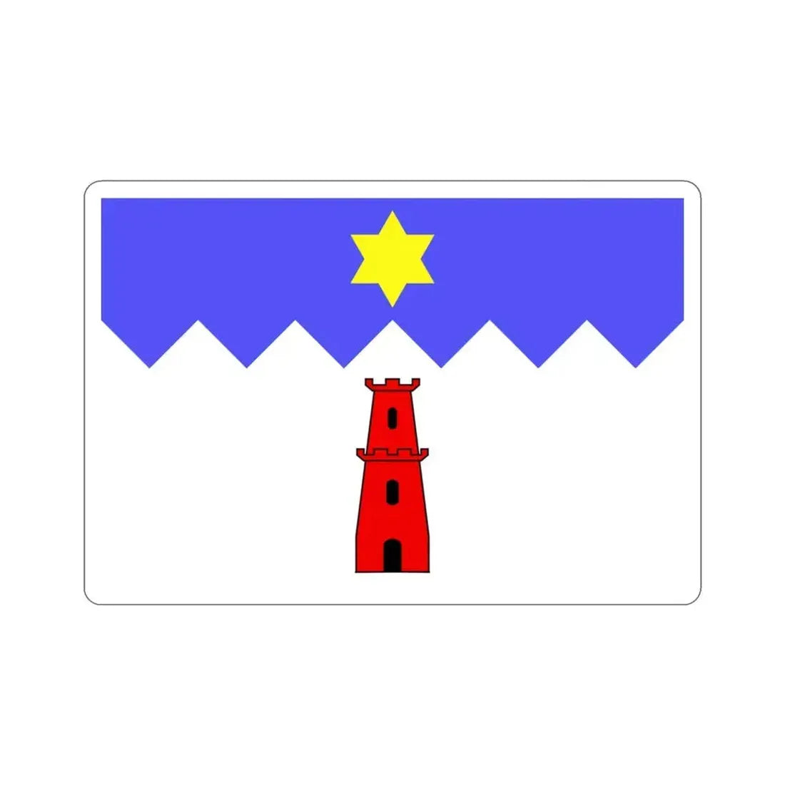 Flag of Gharb Malta STICKER Vinyl Die-Cut Decal 3 Inch - The Sticker Space