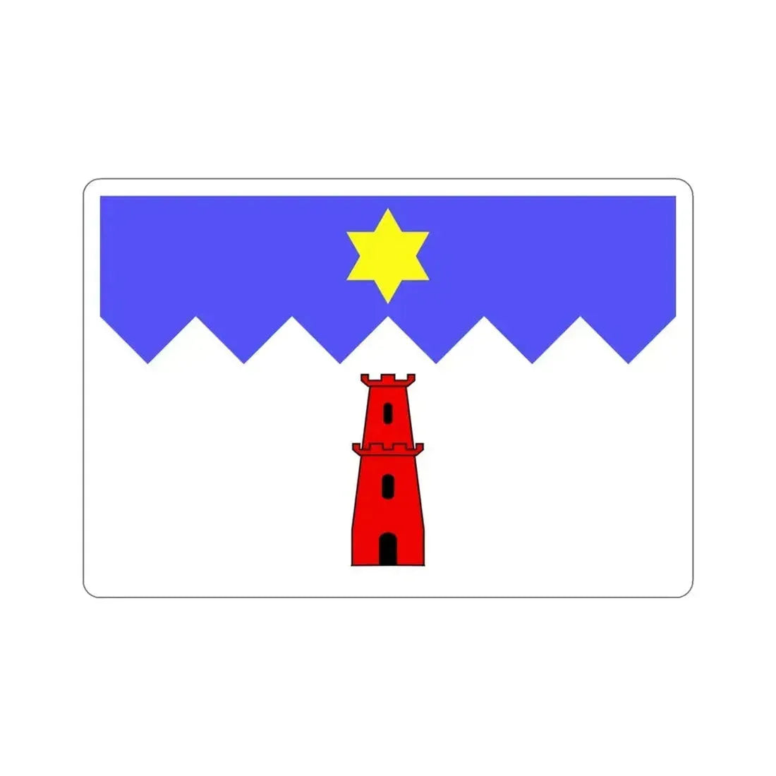 Flag of Gharb Malta STICKER Vinyl Die-Cut Decal 4 Inch - The Sticker Space