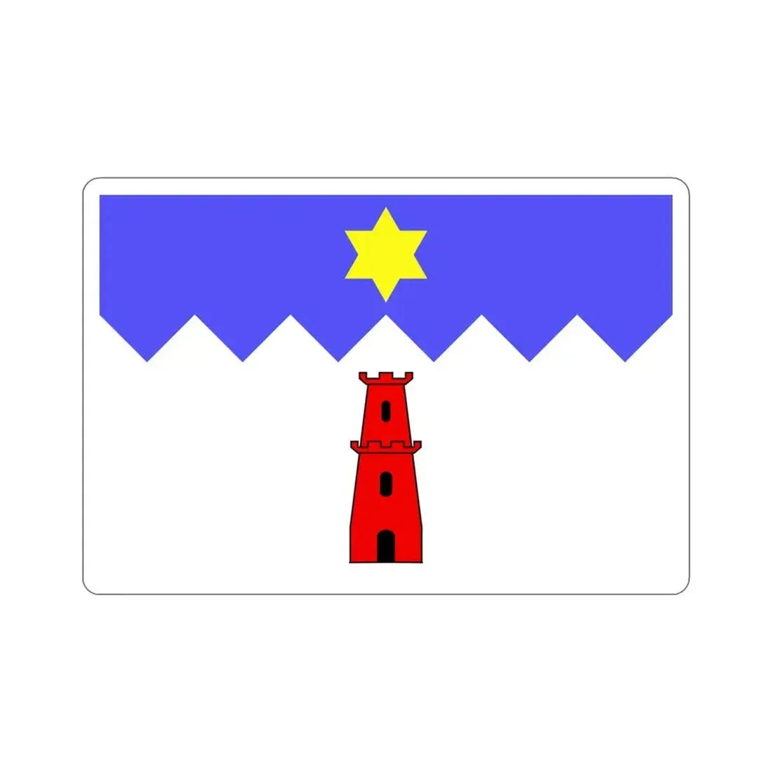 Flag of Gharb Malta STICKER Vinyl Die-Cut Decal 4 Inch - The Sticker Space