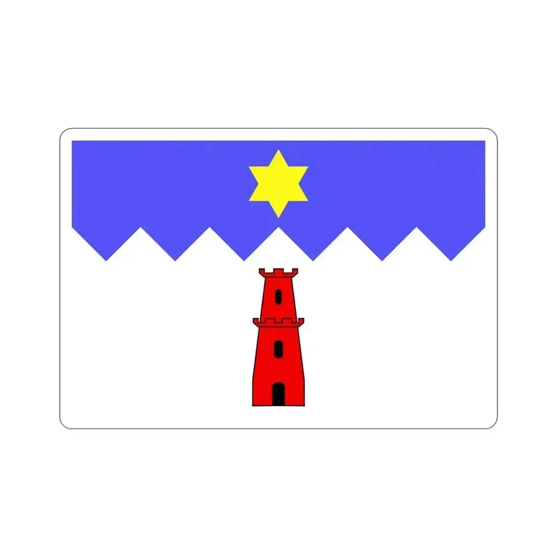 Flag of Gharb Malta STICKER Vinyl Die-Cut Decal 5 Inch - The Sticker Space
