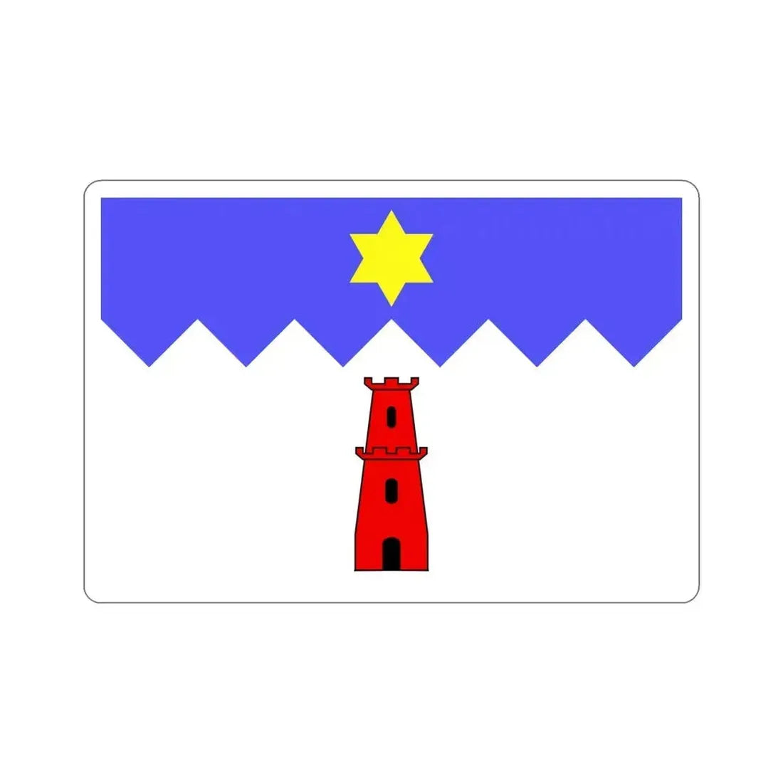 Flag of Gharb Malta STICKER Vinyl Die-Cut Decal 5 Inch - The Sticker Space