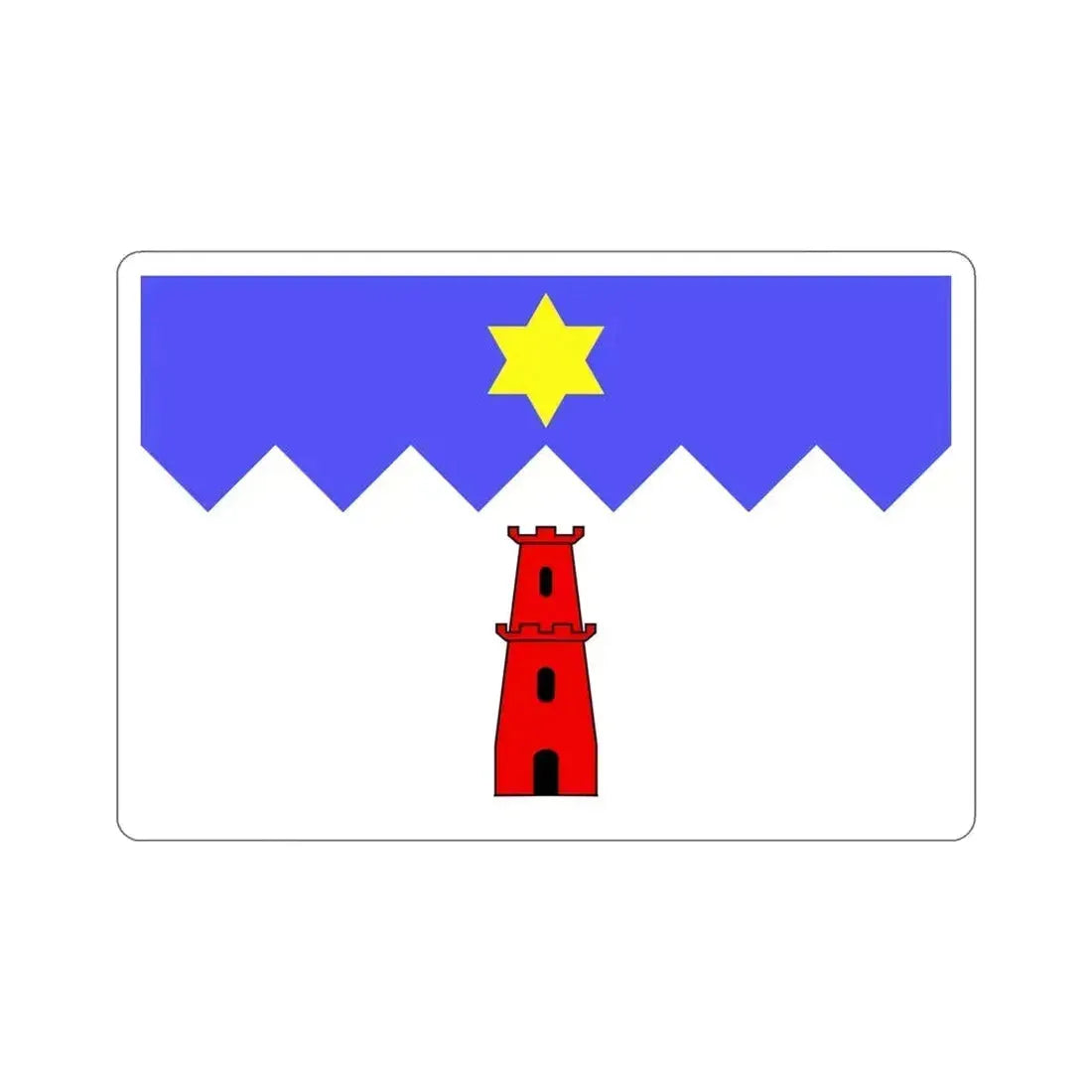 Flag of Gharb Malta STICKER Vinyl Die-Cut Decal 6 Inch - The Sticker Space
