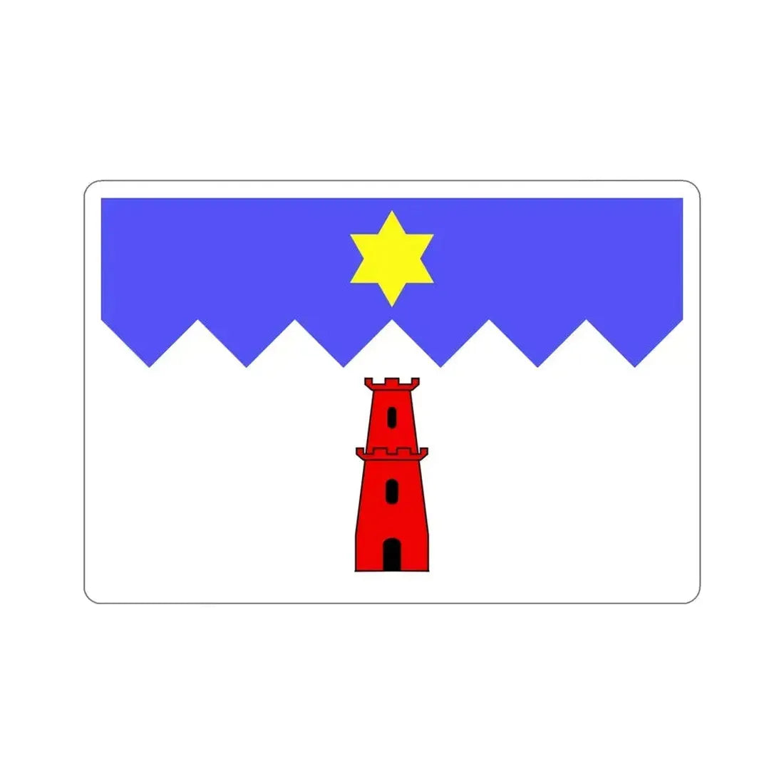 Flag of Gharb Malta STICKER Vinyl Die-Cut Decal 6 Inch - The Sticker Space