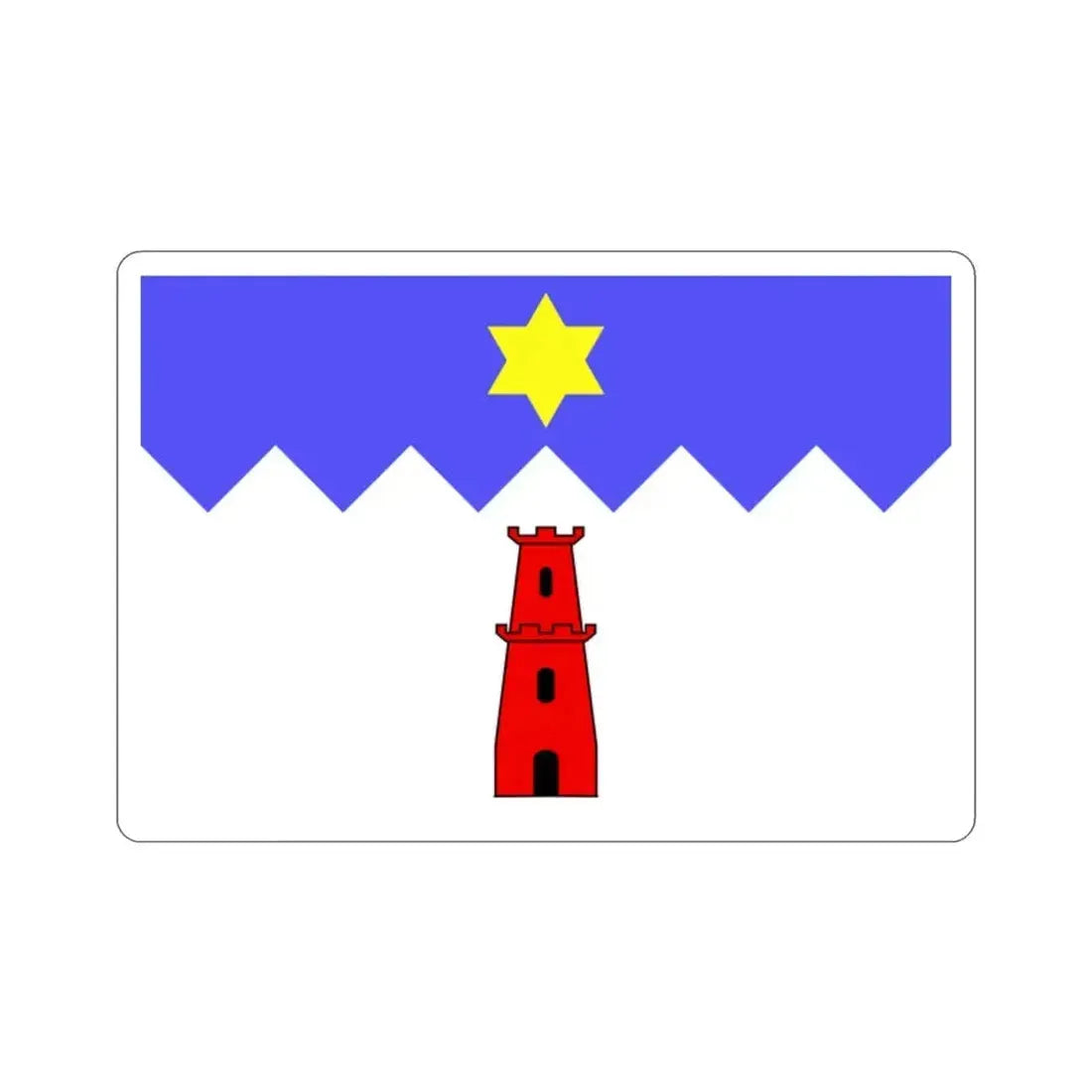 Flag of Gharb Malta STICKER Vinyl Die-Cut Decal - The Sticker Space