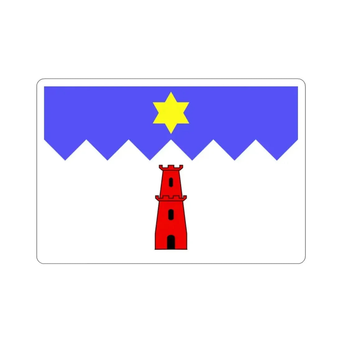 Flag of Gharb Malta STICKER Vinyl Die-Cut Decal - The Sticker Space