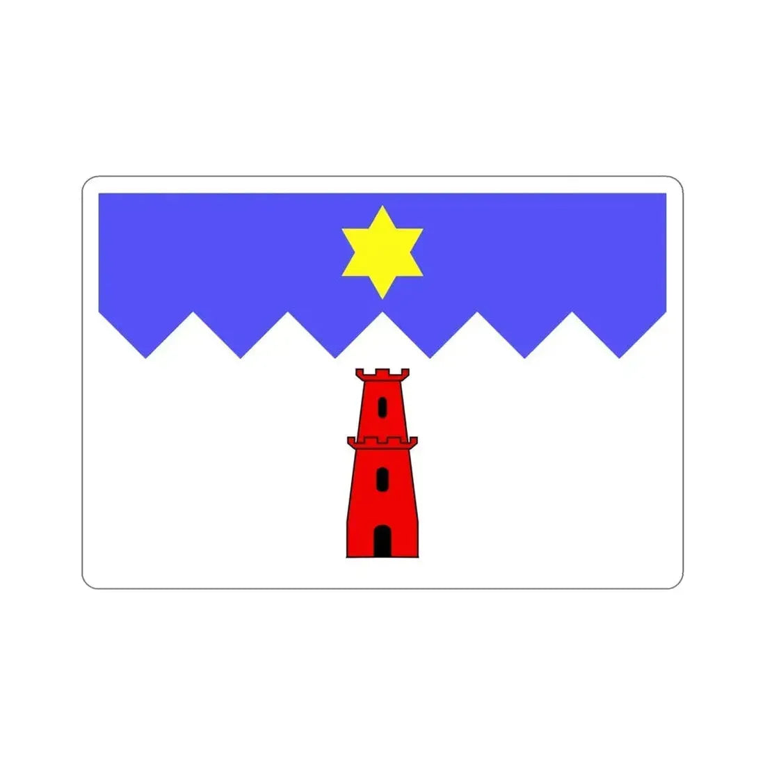 Flag of Gharb Malta STICKER Vinyl Die-Cut Decal - The Sticker Space