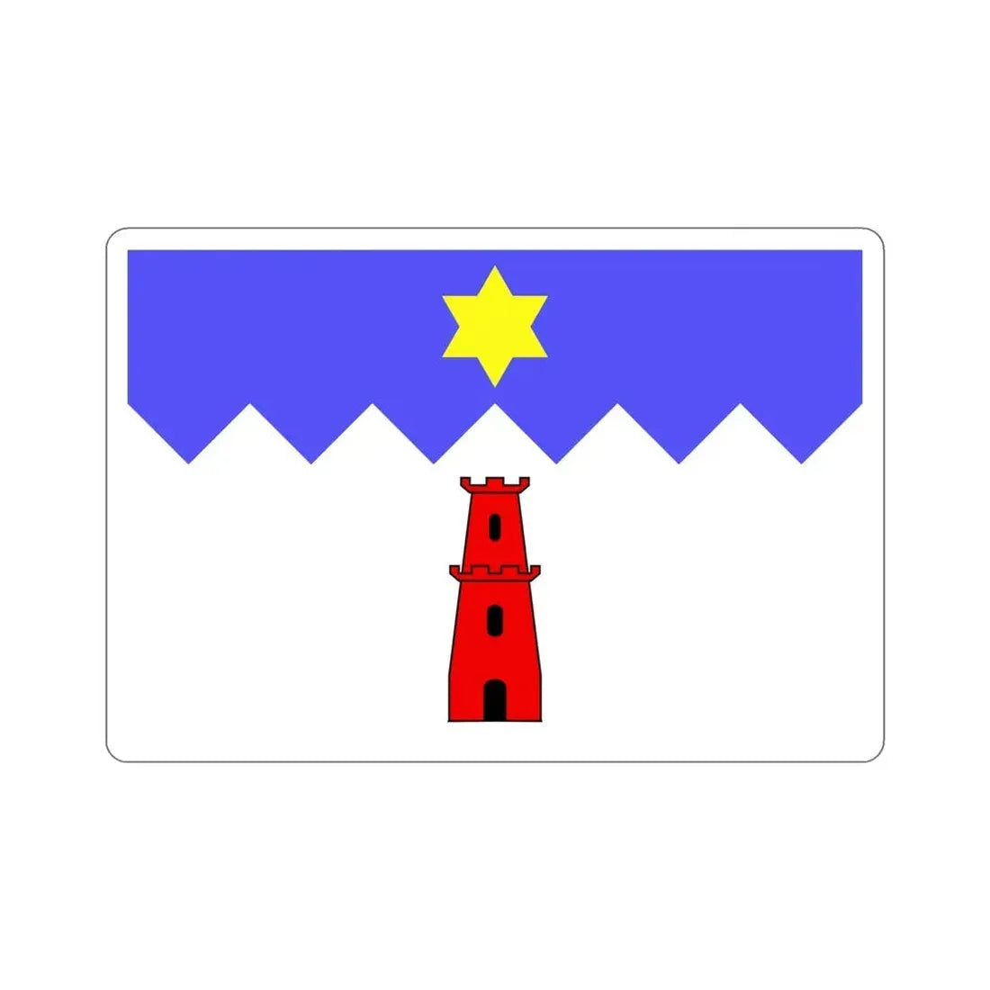 Flag of Gharb Malta STICKER Vinyl Die-Cut Decal - The Sticker Space