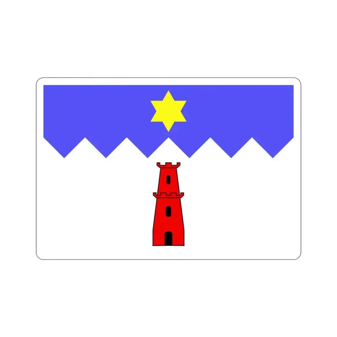 Flag of Gharb Malta STICKER Vinyl Die-Cut Decal - The Sticker Space