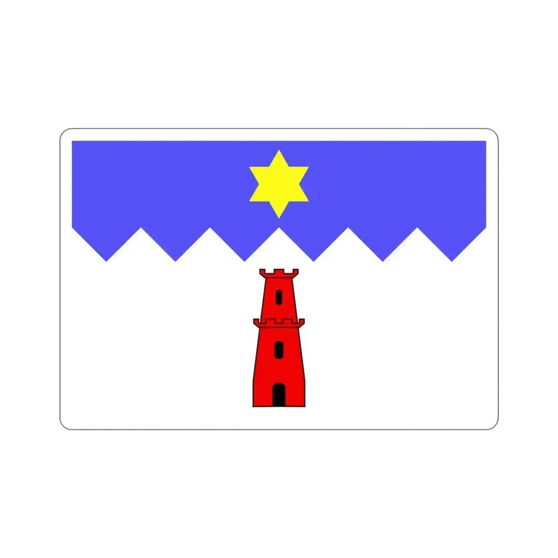 Flag of Gharb Malta STICKER Vinyl Die-Cut Decal - The Sticker Space