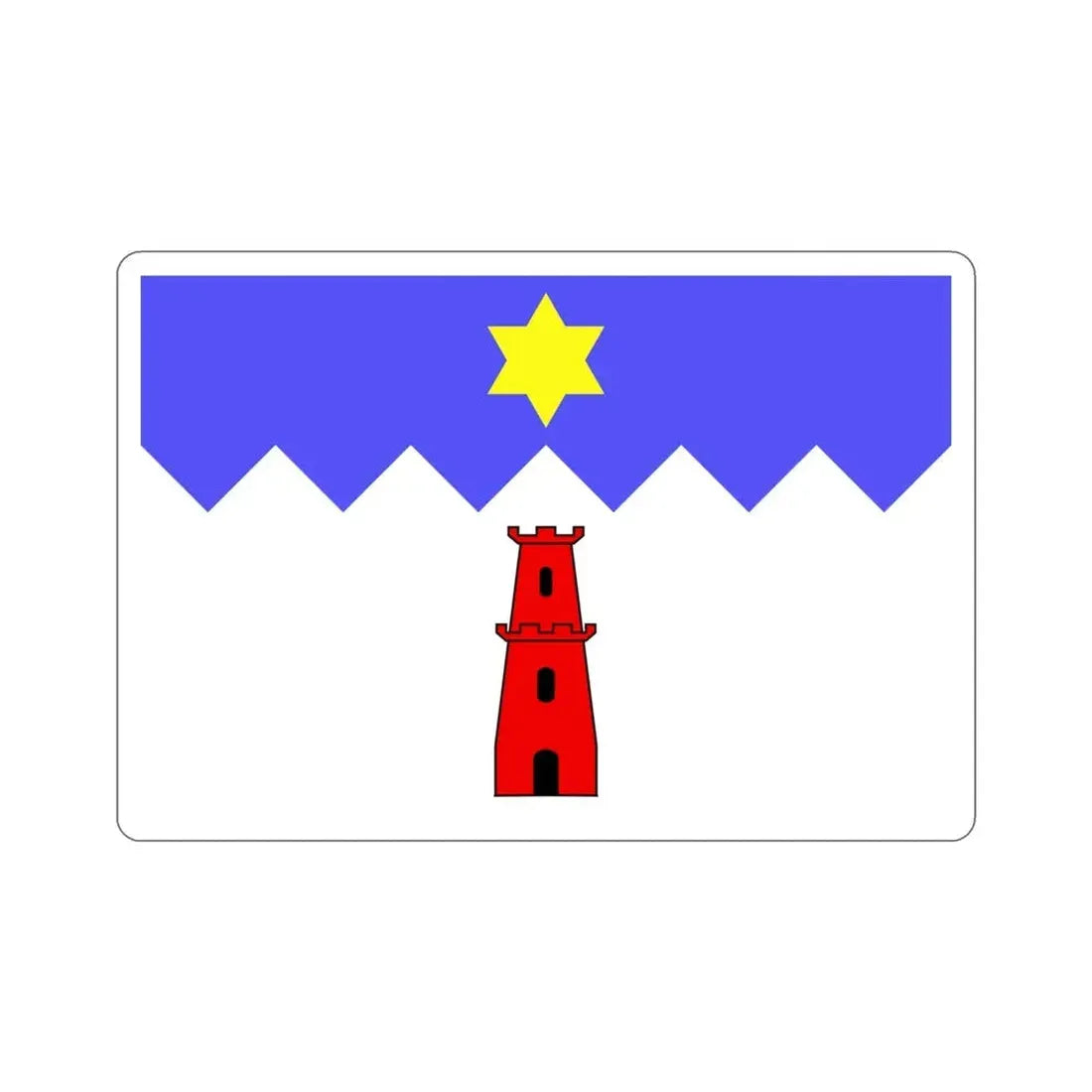 Flag of Gharb Malta STICKER Vinyl Die-Cut Decal - The Sticker Space