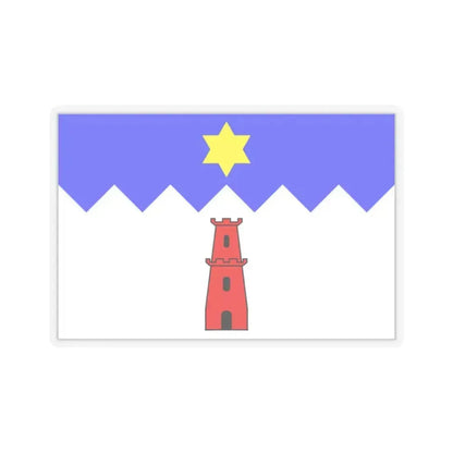 Flag of Gharb Malta - STICKER Vinyl Kiss-Cut Decal 2 Inch Transparent - The Sticker Space