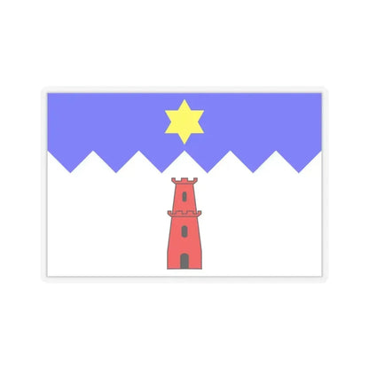 Flag of Gharb Malta - STICKER Vinyl Kiss-Cut Decal 3 Inch Transparent - The Sticker Space