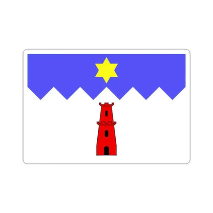 Flag of Gharb Malta - STICKER Vinyl Kiss-Cut Decal 3 Inch White - The Sticker Space