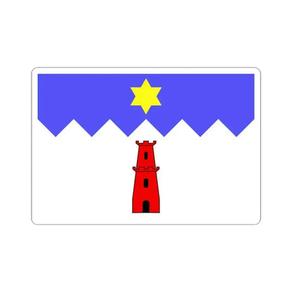 Flag of Gharb Malta - STICKER Vinyl Kiss-Cut Decal 4 Inch White - The Sticker Space