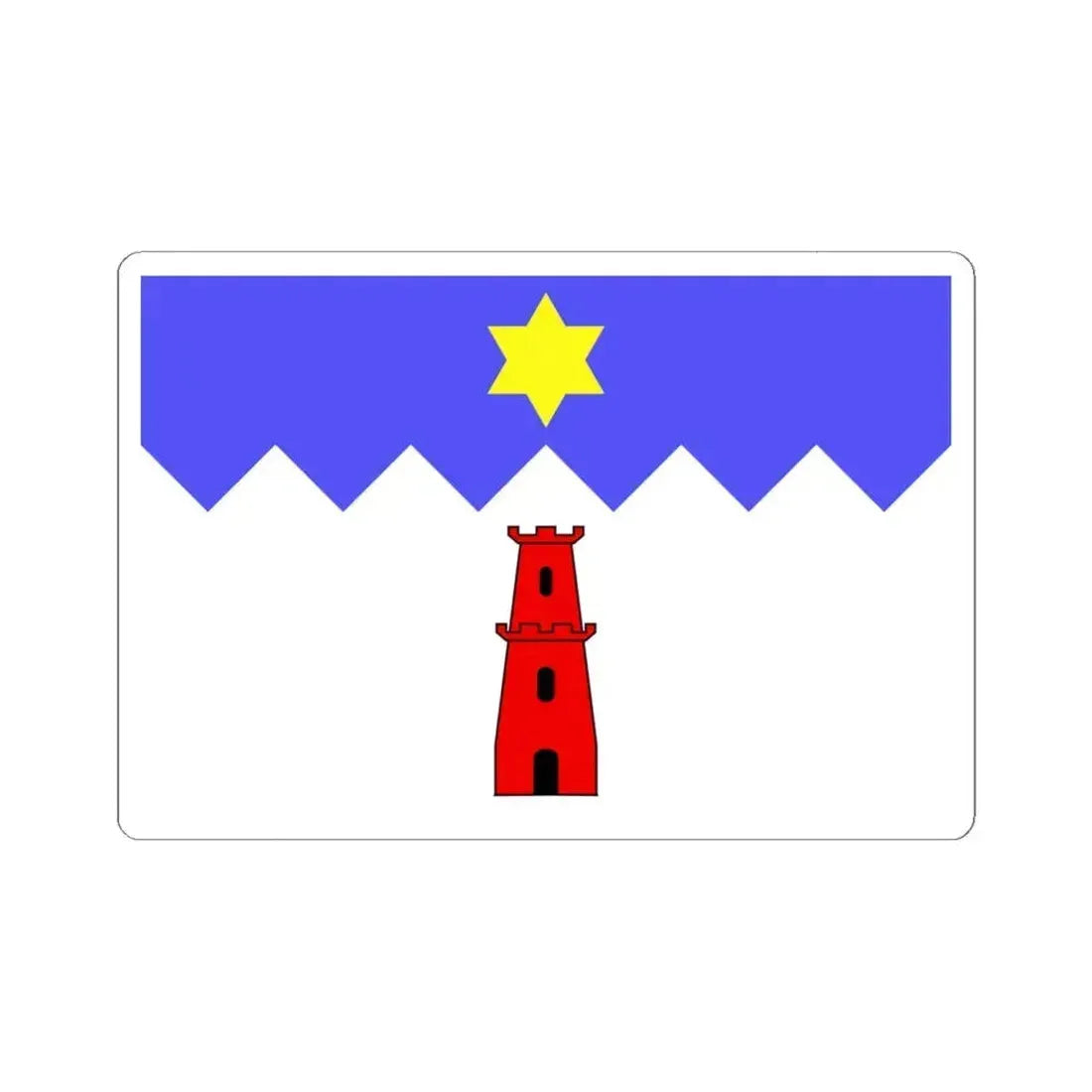 Flag of Gharb Malta - STICKER Vinyl Kiss-Cut Decal 6 Inch White - The Sticker Space