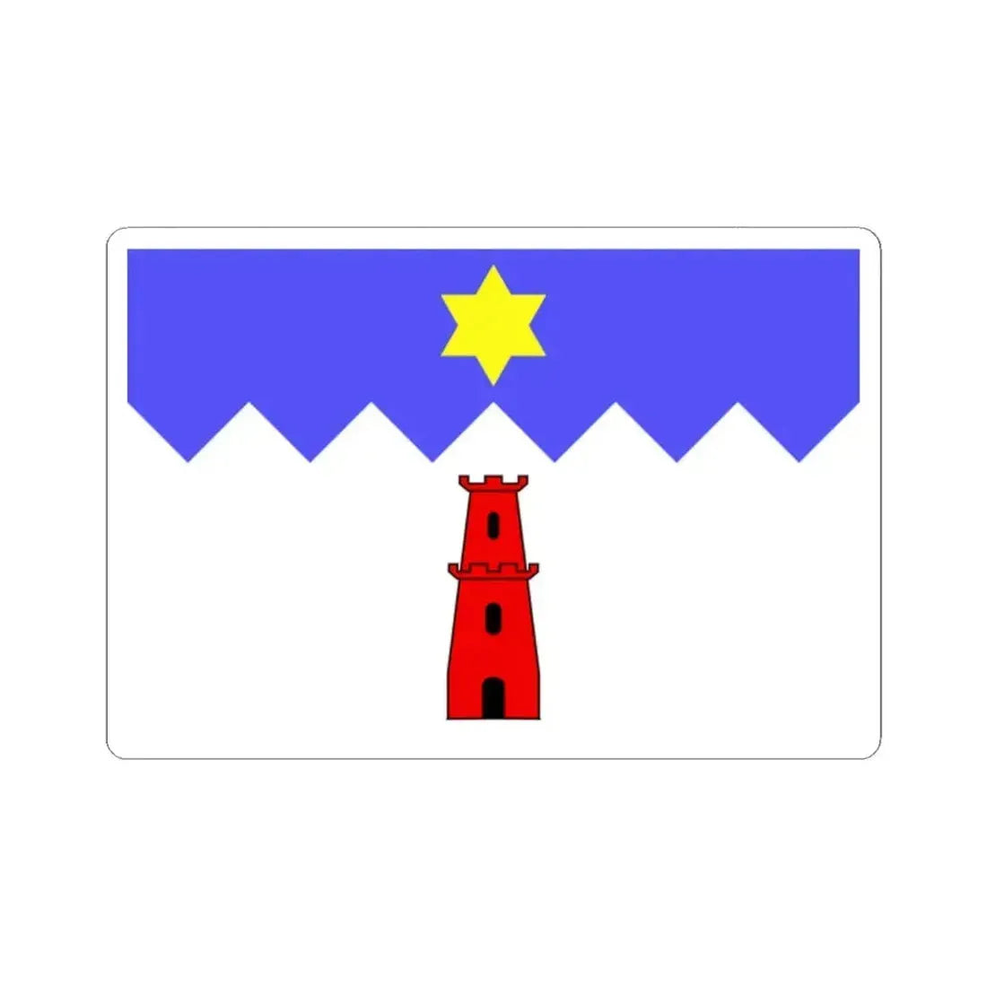 Flag of Gharb Malta - STICKER Vinyl Kiss-Cut Decal - The Sticker Space