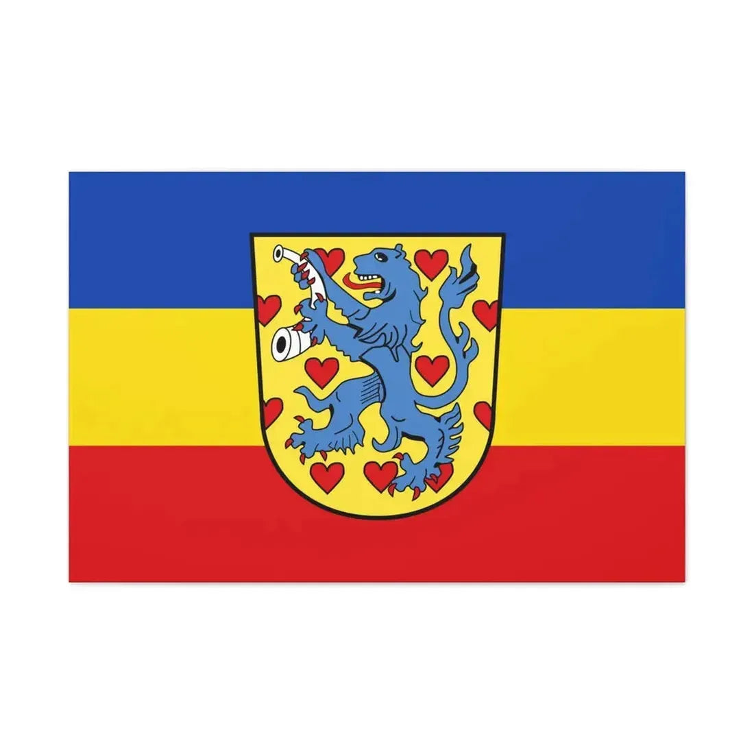 Flag of Gifhorn Germany - Canvas Wall Art 36" x 24" 1.25" - The Sticker Space