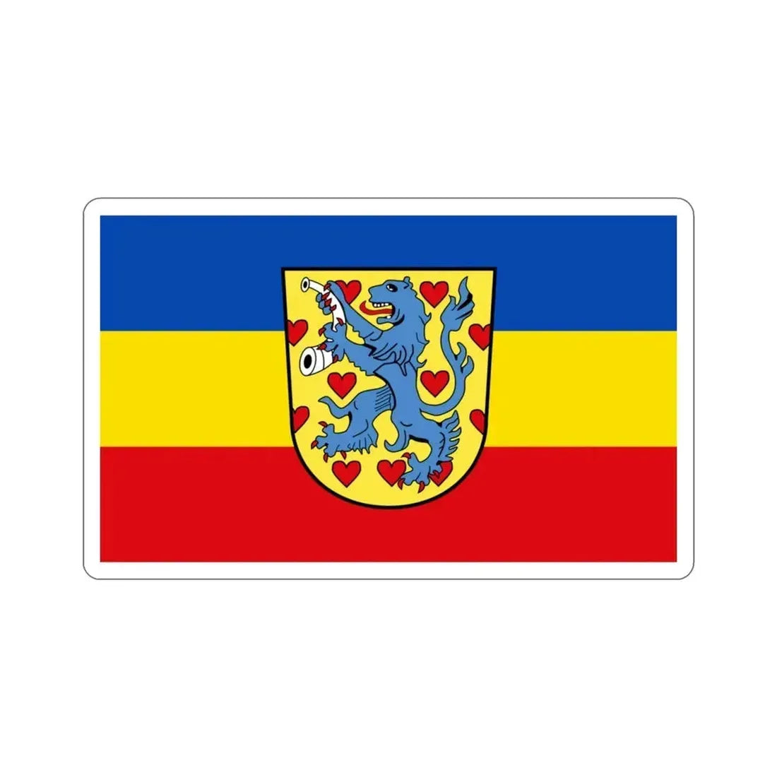 Flag of Gifhorn Germany STICKER Vinyl Die-Cut Decal 3 Inch - The Sticker Space