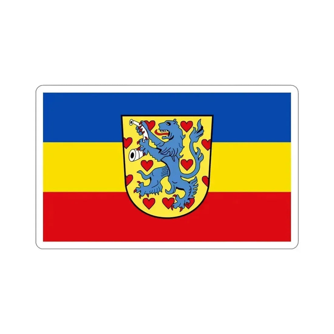 Flag of Gifhorn Germany STICKER Vinyl Die-Cut Decal 4 Inch - The Sticker Space