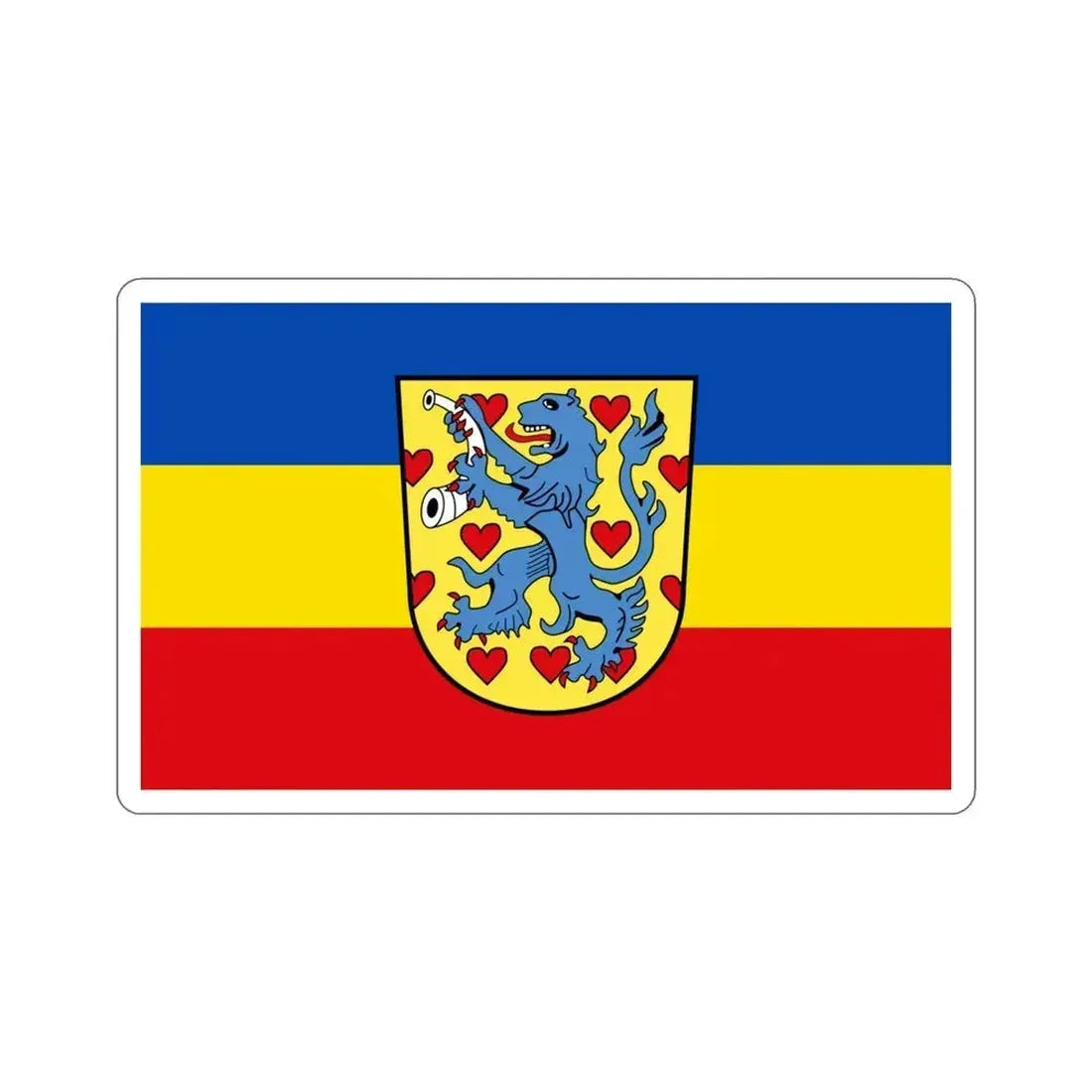 Flag of Gifhorn Germany STICKER Vinyl Die-Cut Decal 4 Inch - The Sticker Space