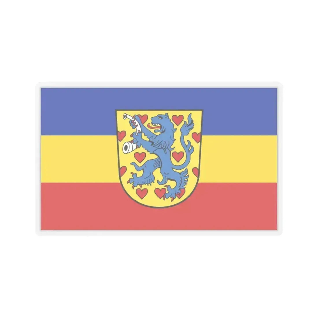 Flag of Gifhorn Germany - STICKER Vinyl Kiss-Cut Decal 3 Inch Transparent - The Sticker Space