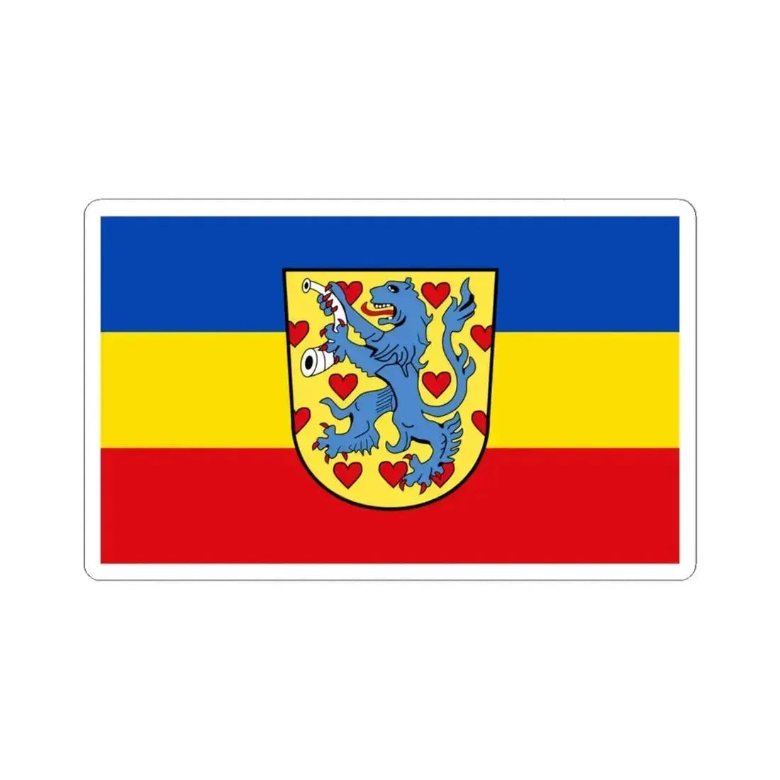 Flag of Gifhorn Germany - STICKER Vinyl Kiss-Cut Decal 6 Inch White - The Sticker Space