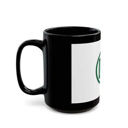 Flag of Gifu Prefecture Japan - Black Coffee Mug-The Sticker Space