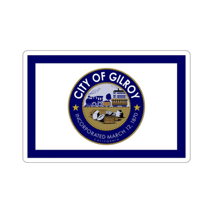 Flag of Gilroy California USA STICKER Vinyl Die-Cut Decal-4 Inch-The Sticker Space