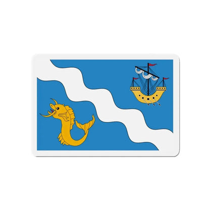 Flag of Gżira Malta - Refrigerator Magnet 4 Inch - The Sticker Space