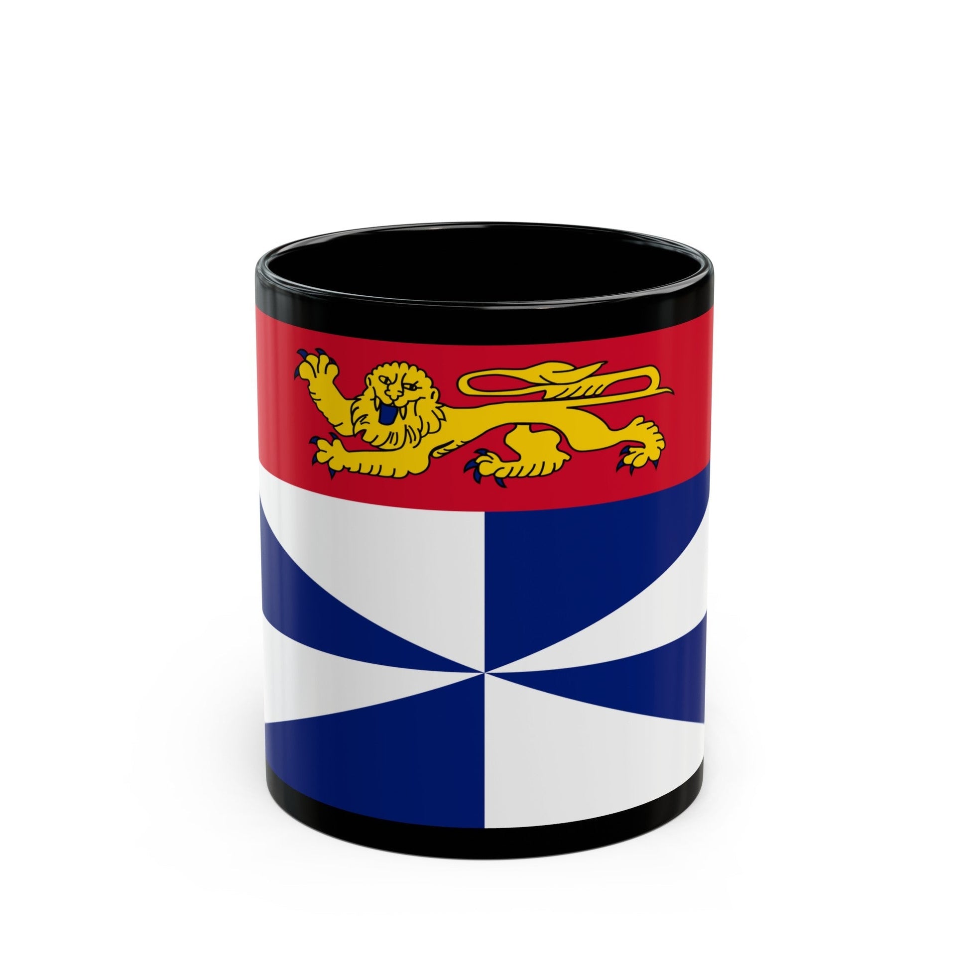 Flag of Gironde France 2 - Black Coffee Mug-11oz-The Sticker Space