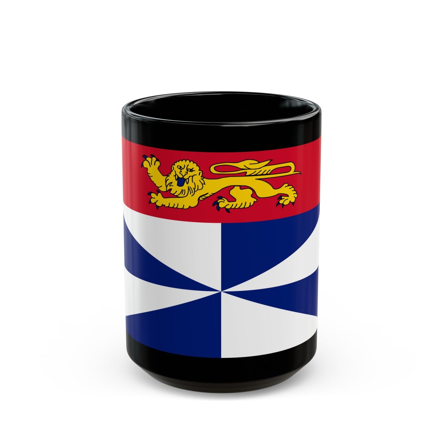 Flag of Gironde France 2 - Black Coffee Mug-15oz-The Sticker Space