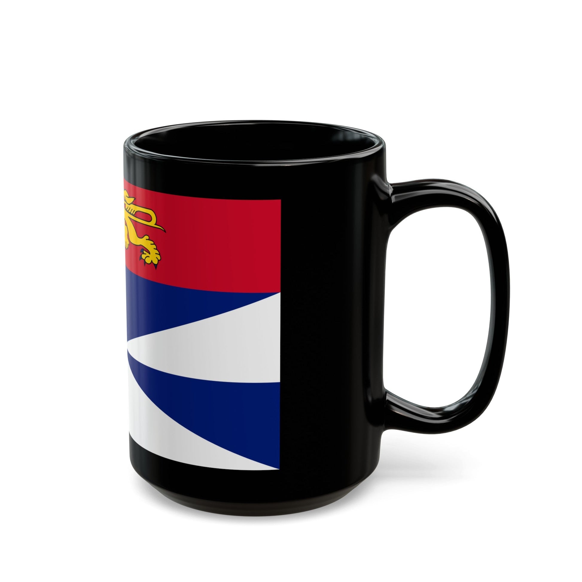 Flag of Gironde France 2 - Black Coffee Mug-The Sticker Space