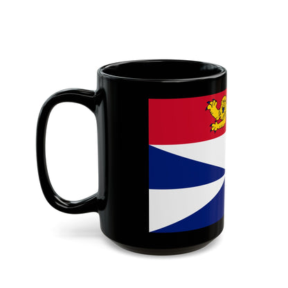 Flag of Gironde France 2 - Black Coffee Mug-The Sticker Space