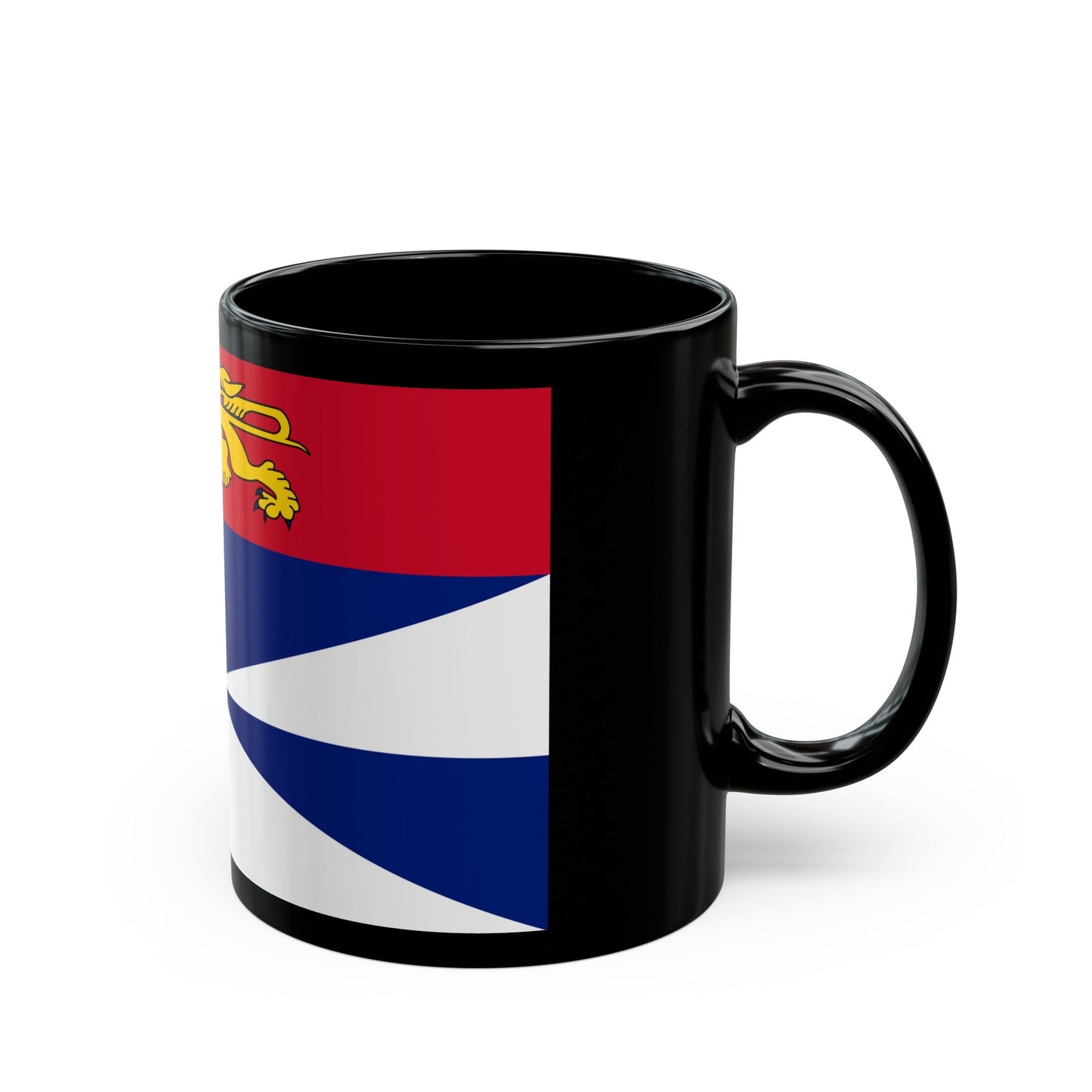 Flag of Gironde France 2 - Black Coffee Mug-The Sticker Space