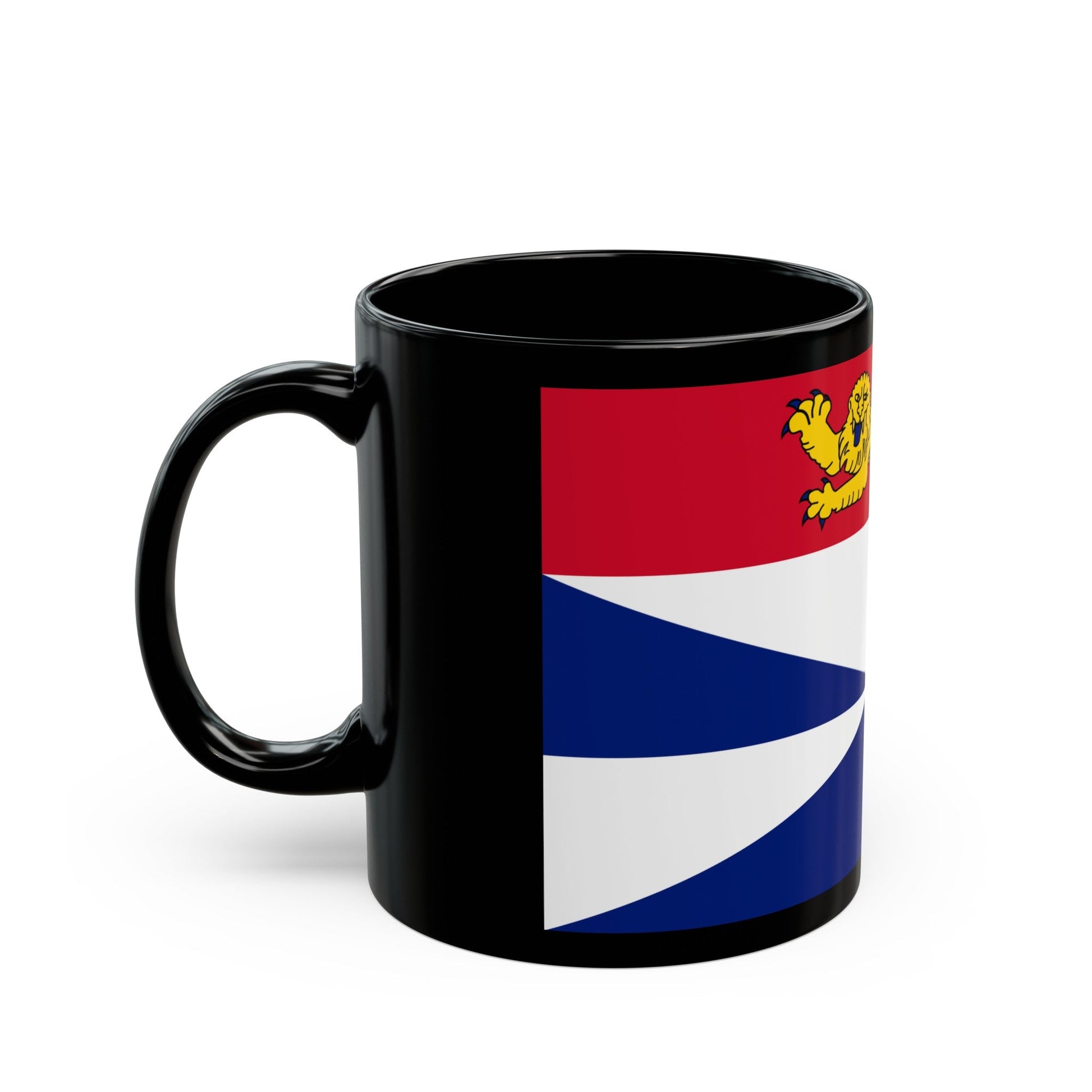 Flag of Gironde France 2 - Black Coffee Mug-The Sticker Space