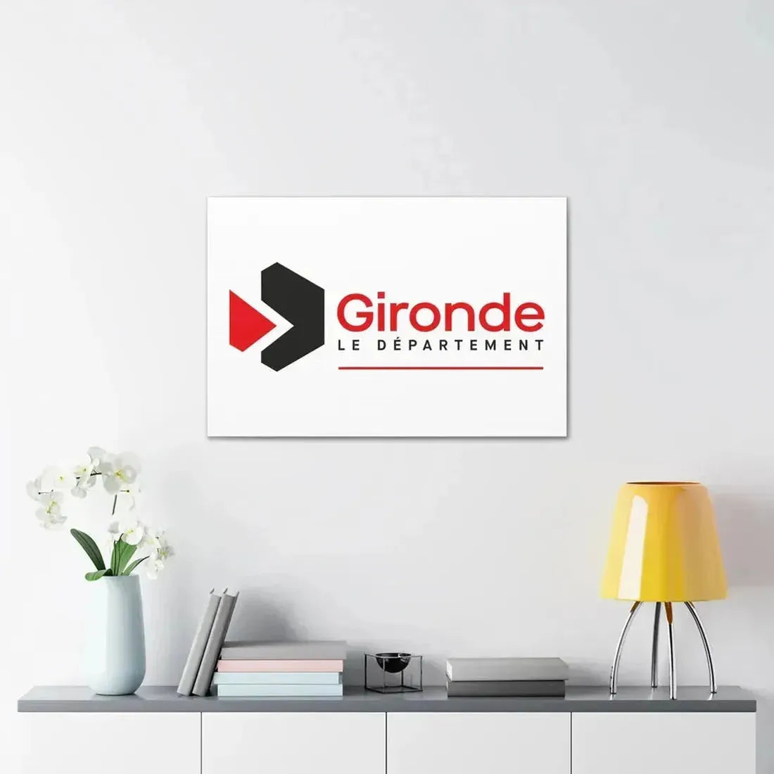 Flag of Gironde France - Canvas Wall Art - The Sticker Space