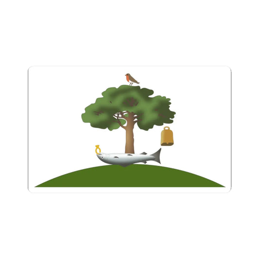 Flag of Glasgow (Scotland) STICKER Vinyl Kiss-Cut Decal 2 Inch White - The Sticker Space